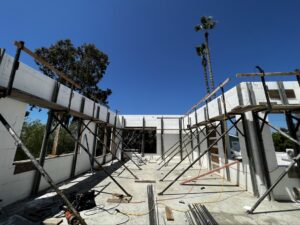 Braced ICF walls on a Forming Solutions jobsite