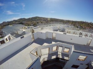 Aerial view of ICF walls at Meadowbrook
