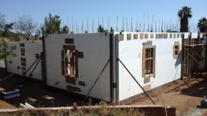 ICF wall with rebar and window opening at the Kuebitz Residence