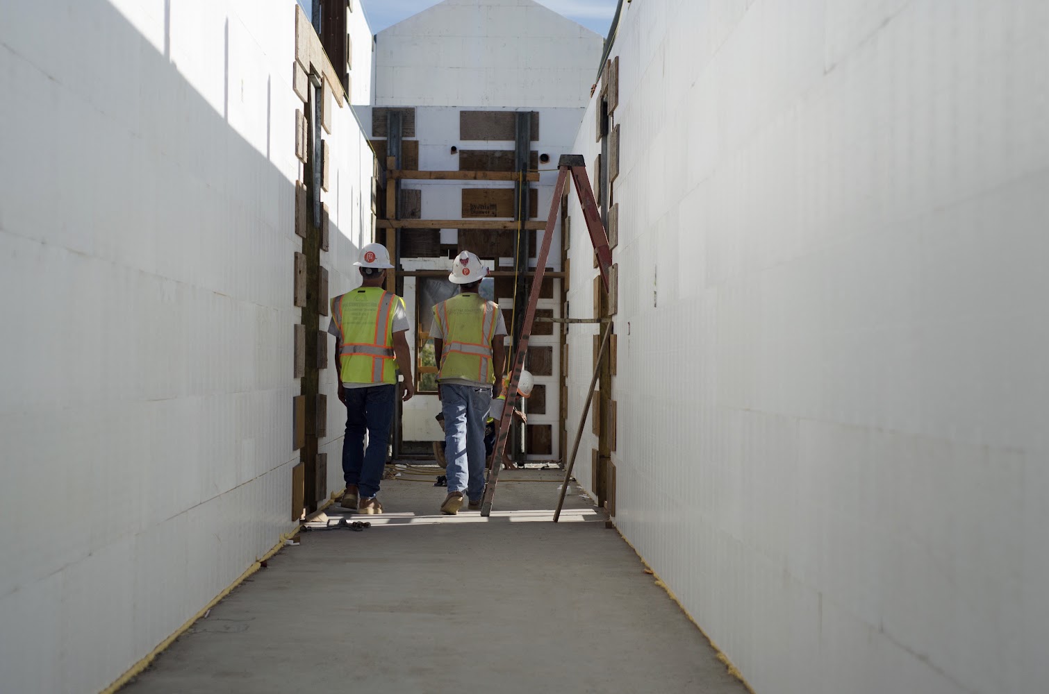 Forming Solutions and Penna Construction crew on an ICF jobsite