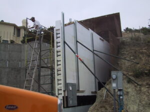 19-foot ICF wall with scaffolding at the Carol Residence